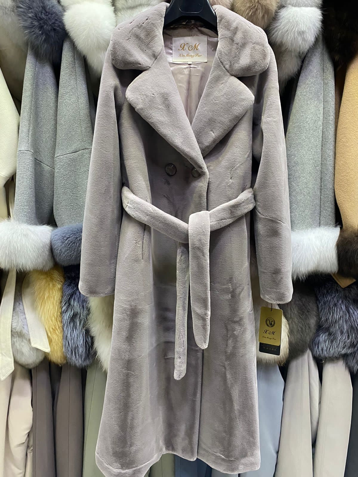 Women's Faux Fur Long Winter Coat Eco Mink