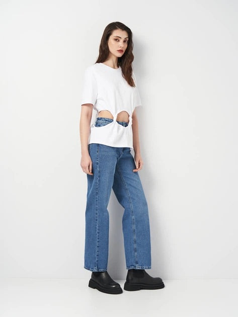 Tricou cu tăieturi Zara, M,