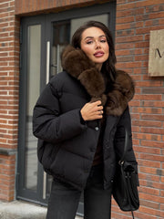 Nasty winter jacket with goose down and fox collar