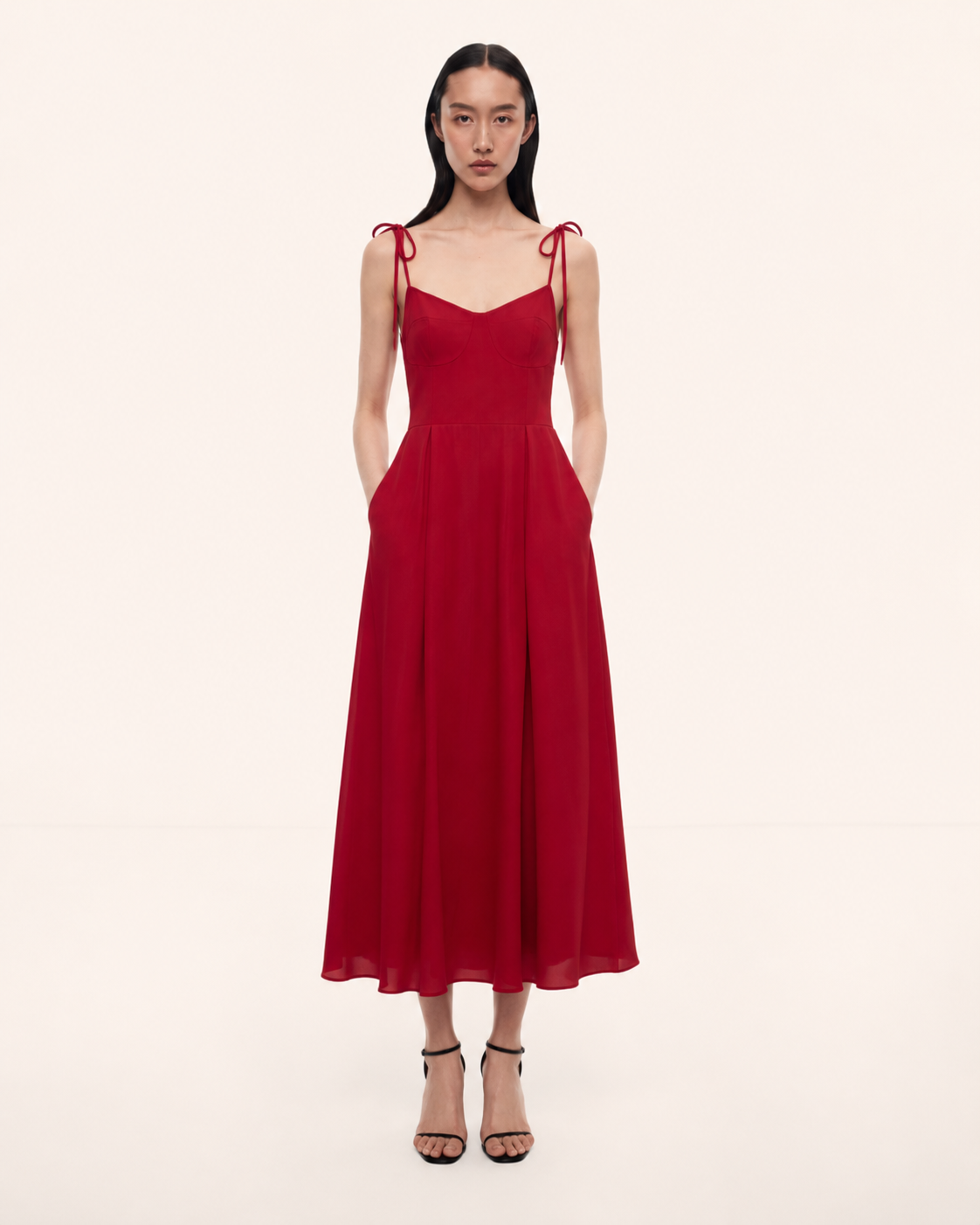 Rochie midi rosie