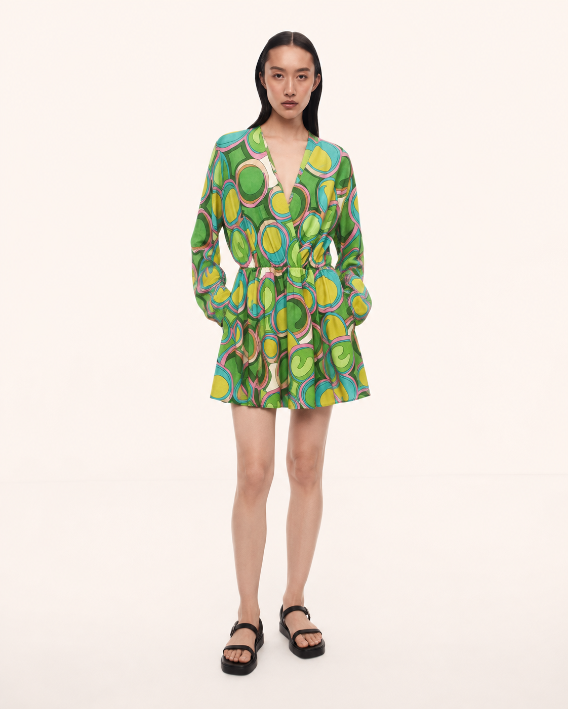Rochie scurta cu print