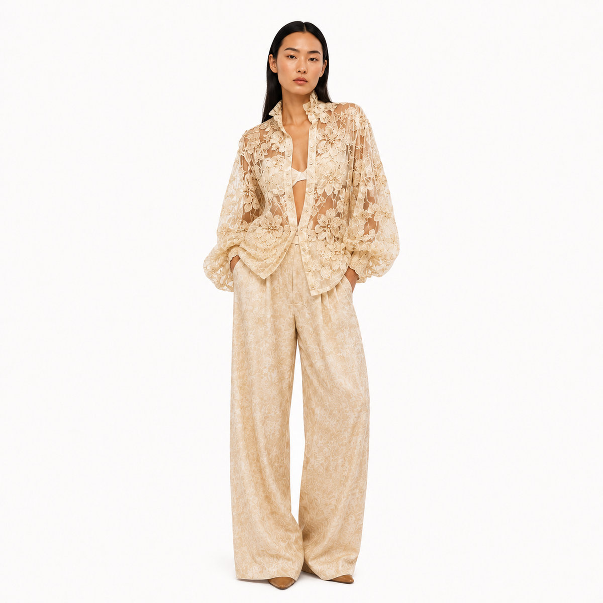 Florence set bluză și pantaloni