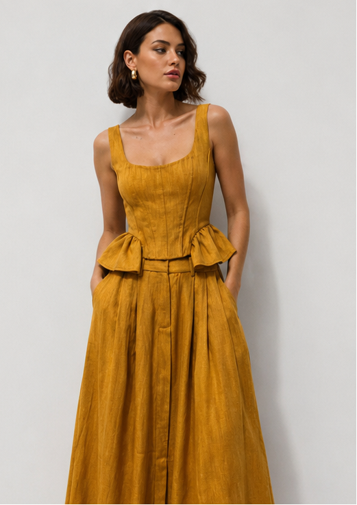 Lily Set Elegant Top Corset si Pantaloni