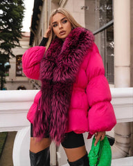 Winter jacket fox fur. Jacheta de iarna cu blana de vulpe KALINKA FURS