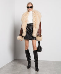 Rock cojoc din blană naturală de oaie