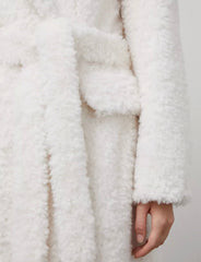 White Fur Teddy Coat KALINKA FURS