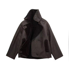 Brownie jachetă oversized tip shearling