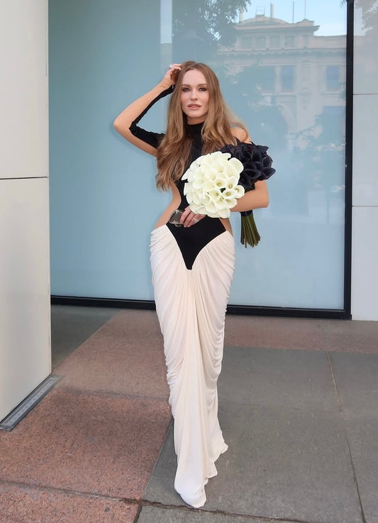 Iryna rochie de seară bicoloră