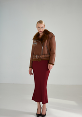 Cojoc din blană naturală de oaie toscana