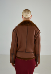 Cojoc din blană naturală de oaie toscana