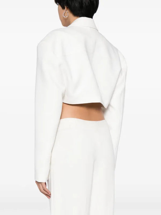 Viola Sacou scurt oversized cu umeri largi