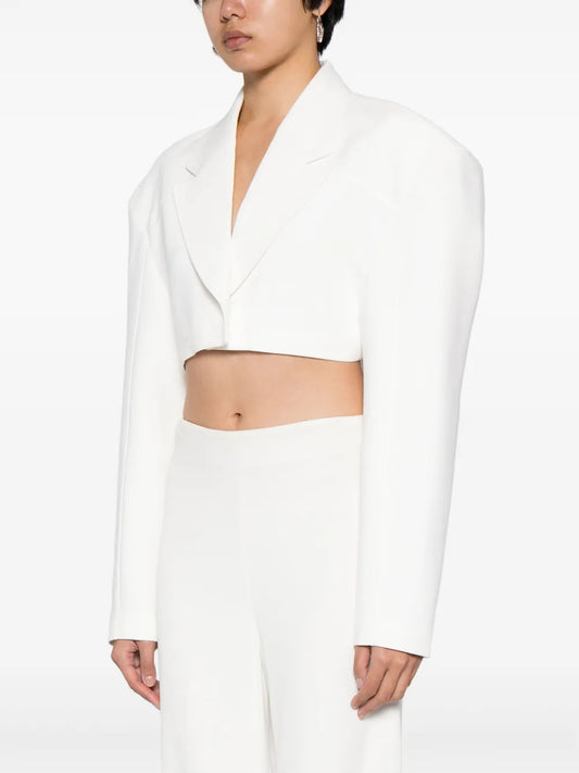 Viola Sacou scurt oversized cu umeri largi
