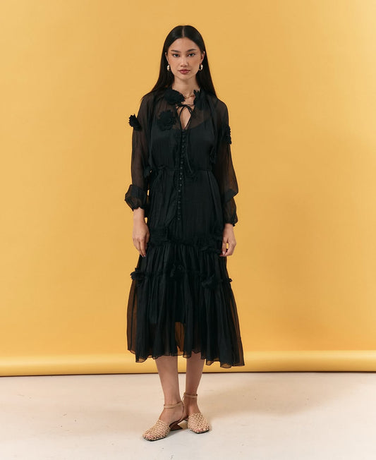 Rochie elegantă cu trandafiri