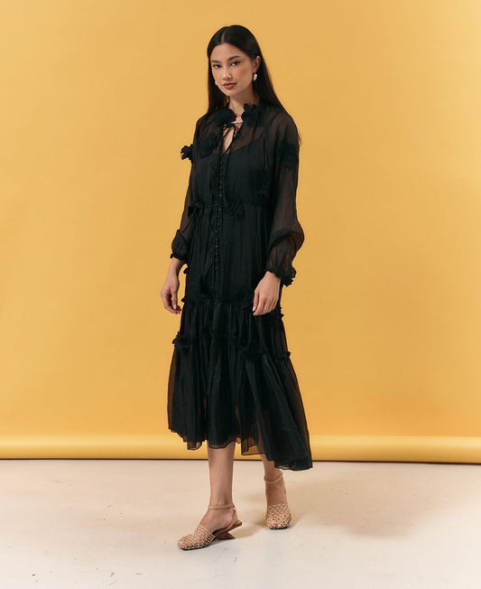 Rochie elegantă cu trandafiri