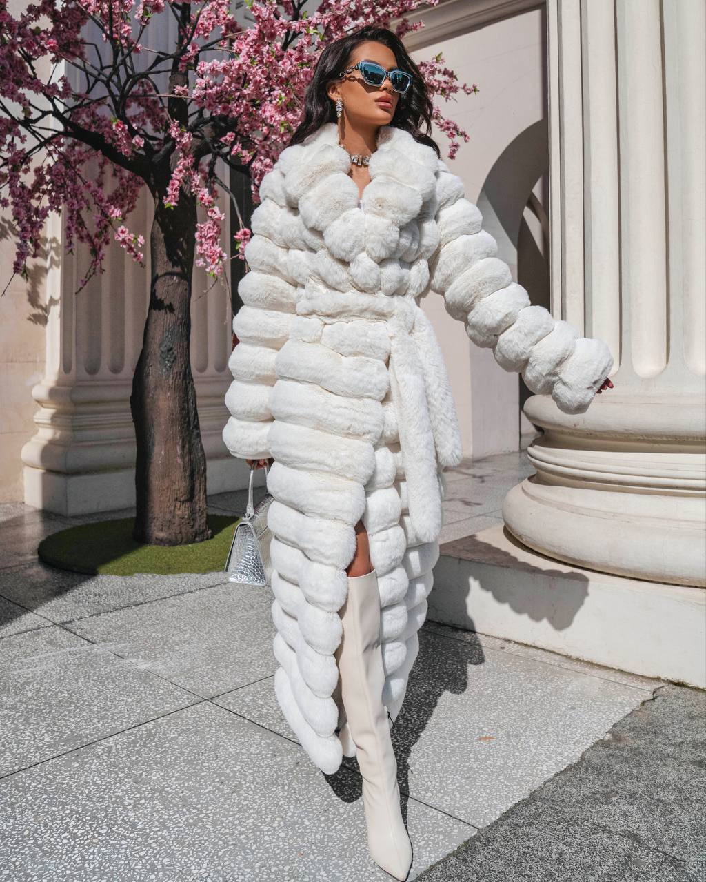 Chinchilla eco fur coat. Blana eco din chinchilla KALINKA FURS