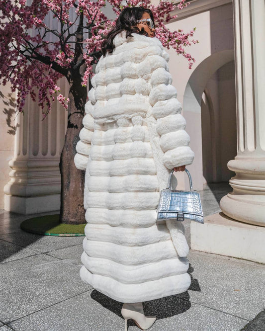 Chinchilla eco fur coat. Blana eco din chinchilla KALINKA FURS
