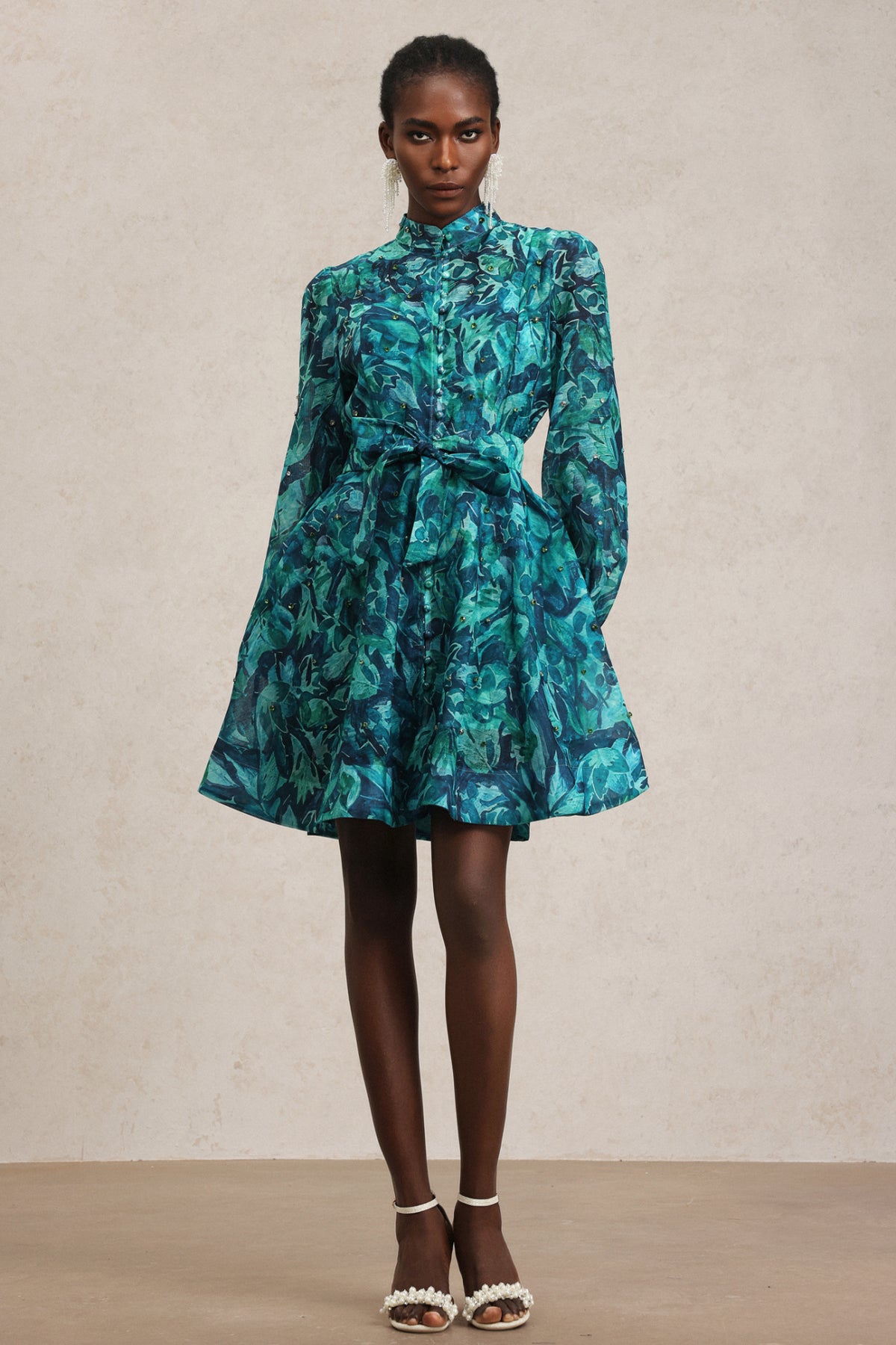 Ellery rochie cu print floral și mâneci lungi