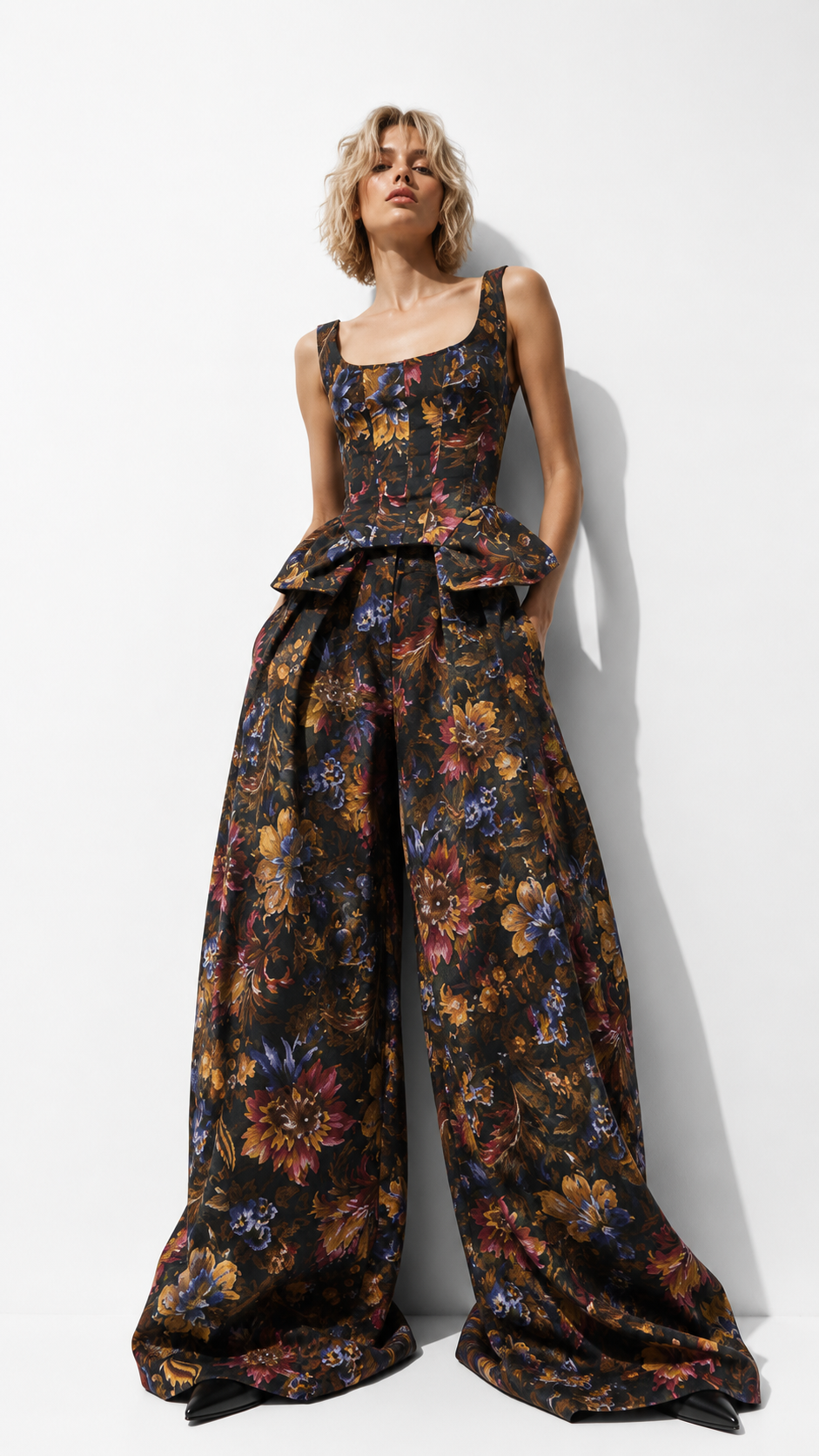 Gemma Set Elegant top și pantaloni