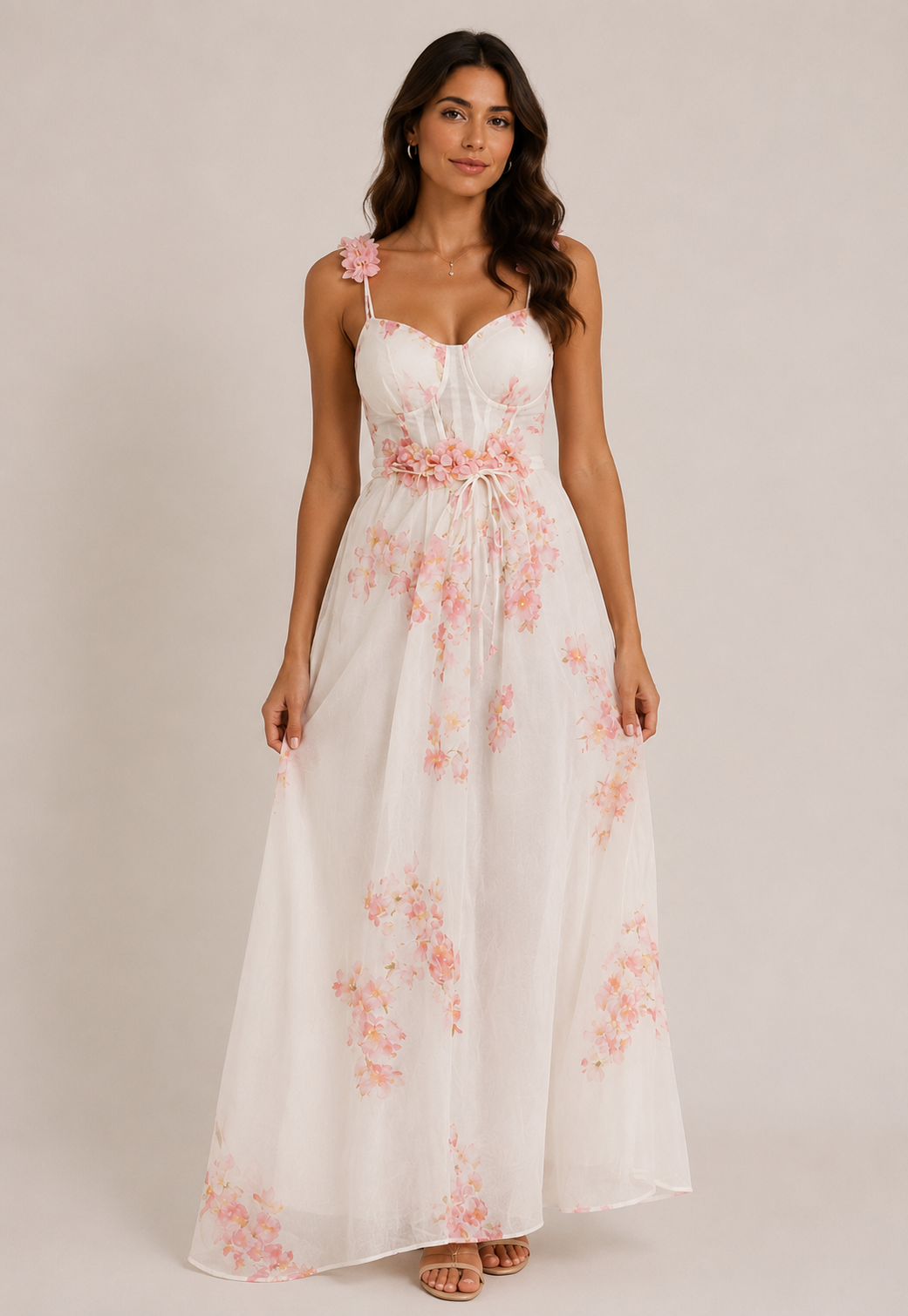 Rochie vaporoasă de vară cu imprimeu floral