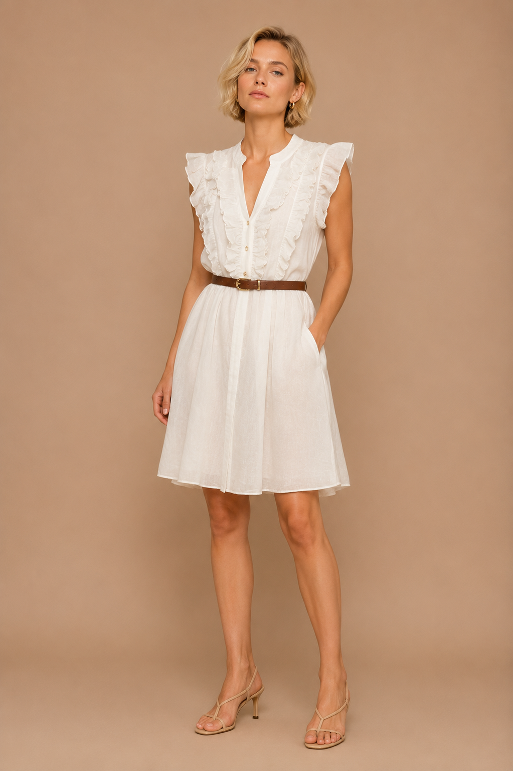 Celsea – Rochie cu Volane și Cordon