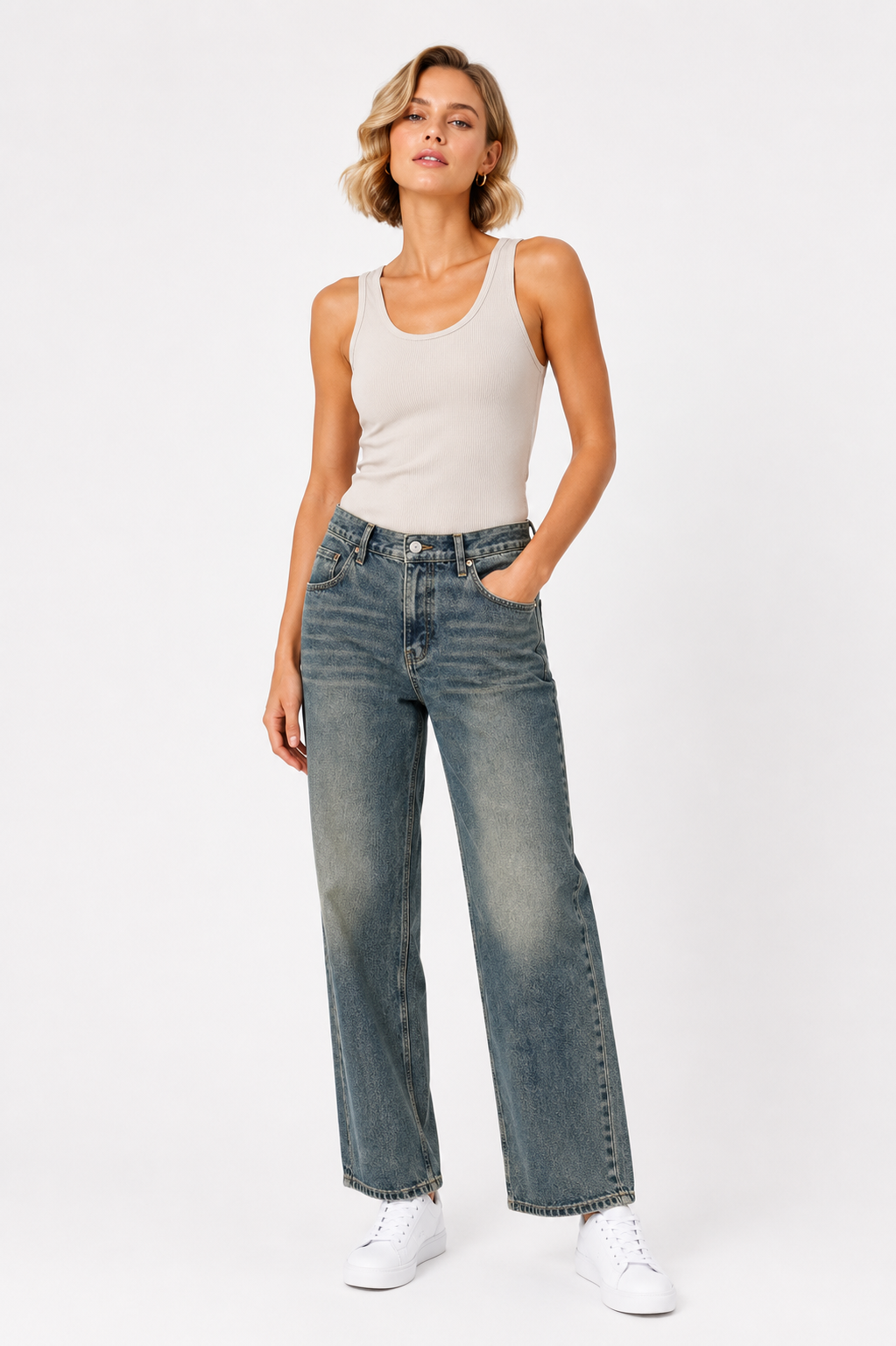 Pantaloni de tip washed