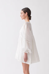 Joslin rochie albă din bumbac