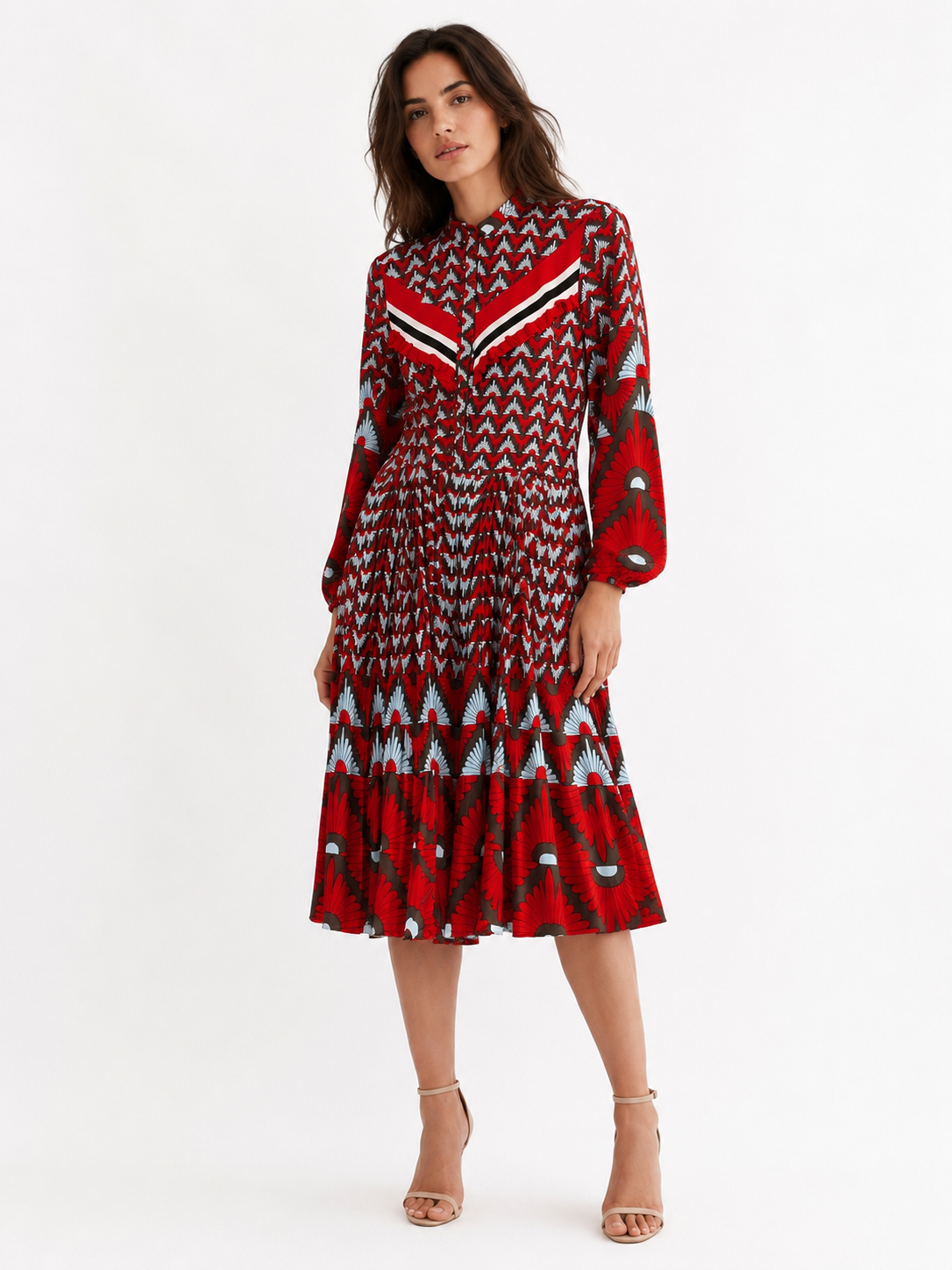 Rochie midi cu imprimeu, one size