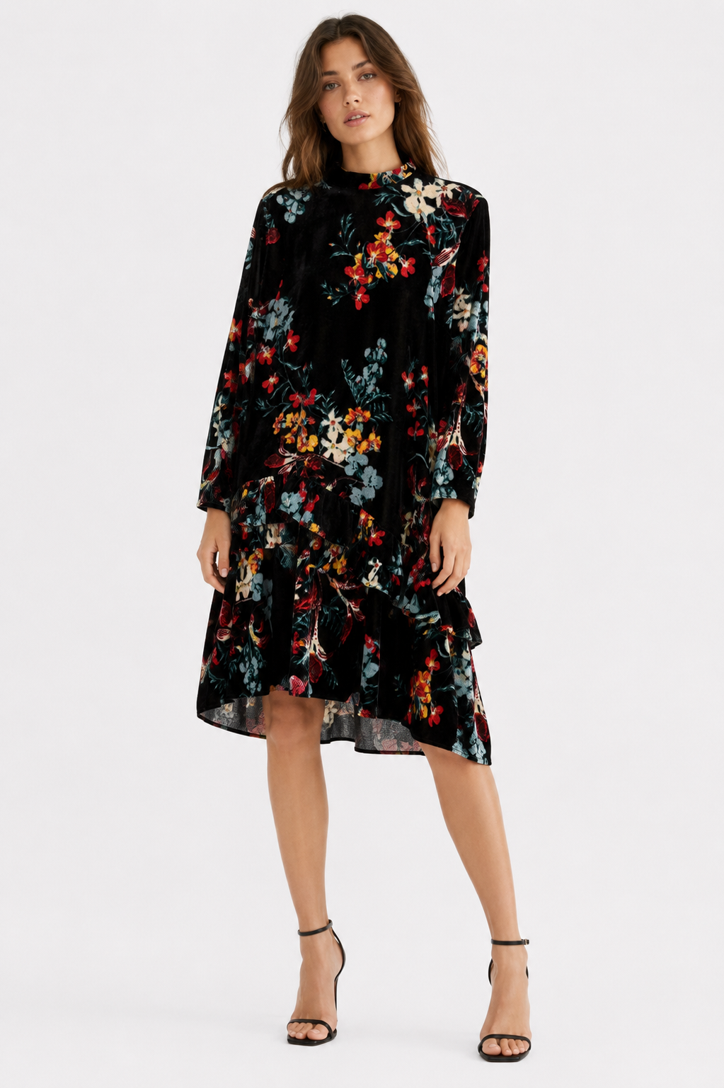 Rochie midi cu imprimeu floral, one size