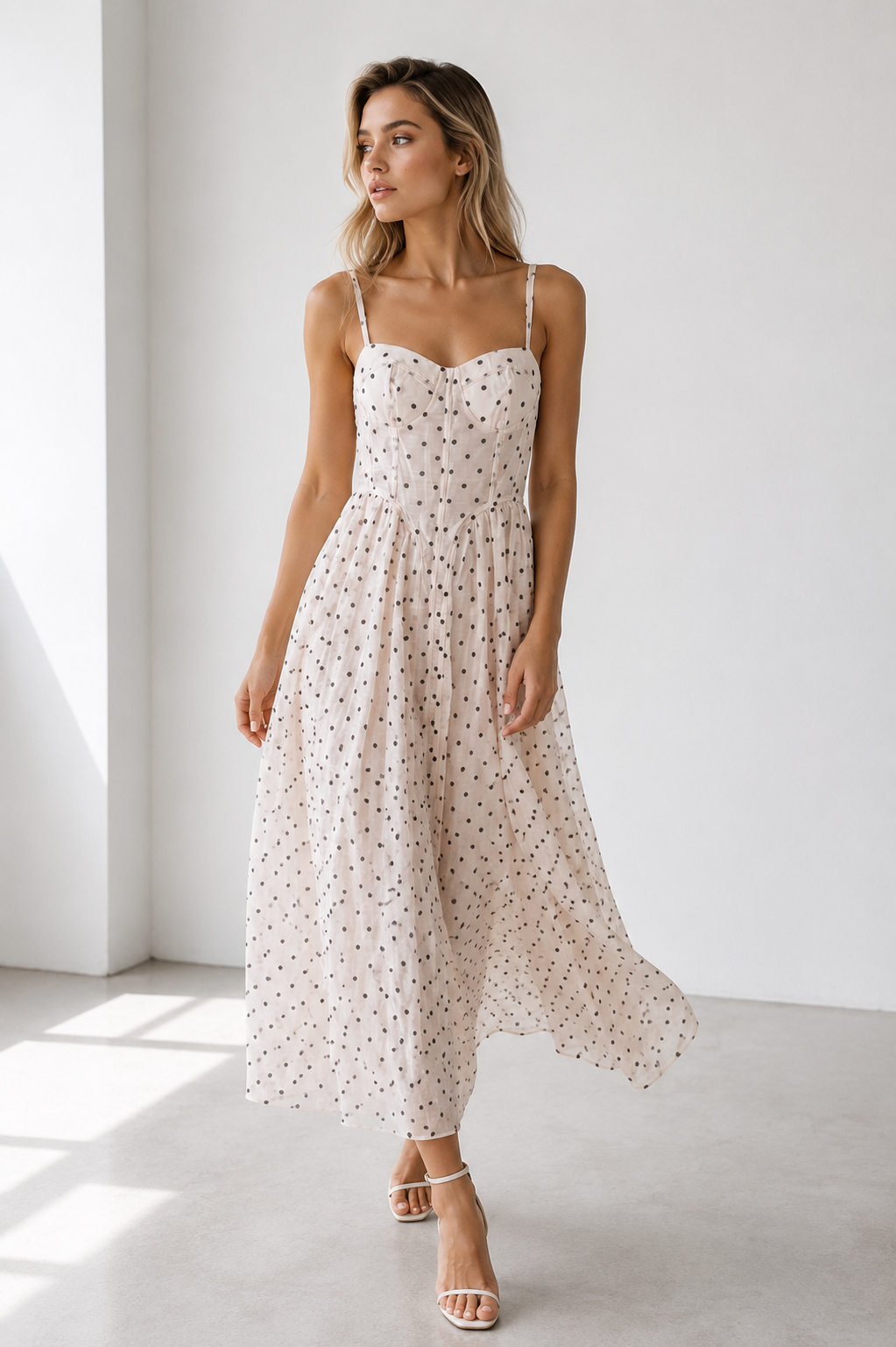 Roxana rochie midi cu buline