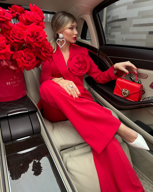 Set sacou și pantaloni Rose Red KALINKA FURS