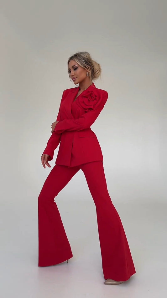 Set sacou și pantaloni Rose Red KALINKA FURS