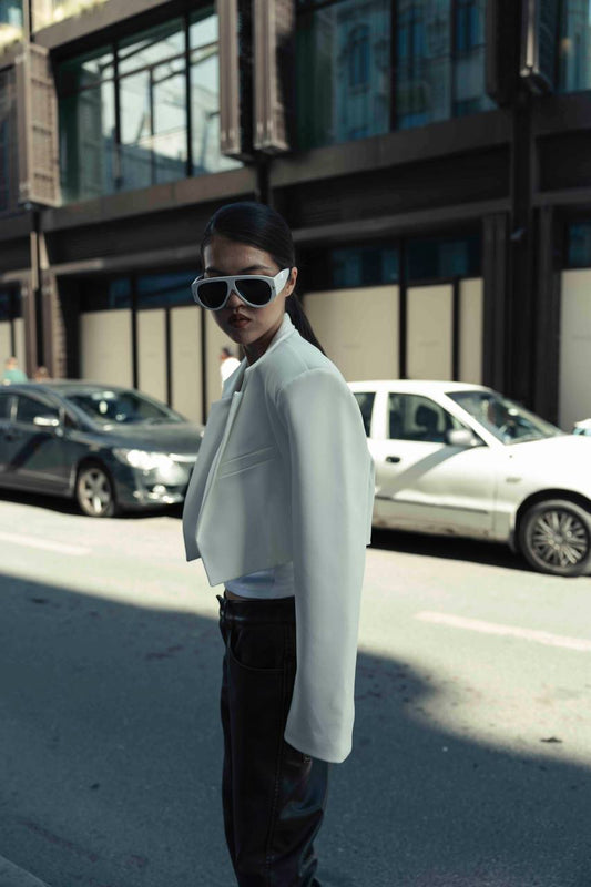 Cropped blazer. Sacou tăiat KALINKA FURS