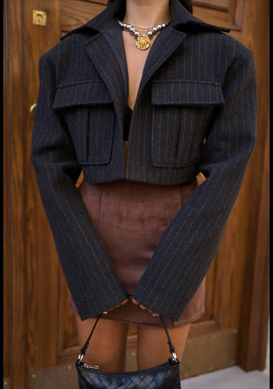 Cropped Jacket. Jacheta din lana KALINKA FURS