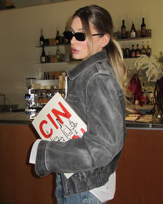 Oversized vintage effect jacket. Geaca cu efect vintage KALINKA FURS