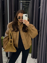 Oversized pockets jacket. Geaca oversized cu buzunare KALINKA FURS