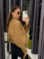 Oversized pockets jacket. Geaca oversized cu buzunare KALINKA FURS