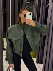 Oversized pockets jacket. Geaca oversized cu buzunare KALINKA FURS