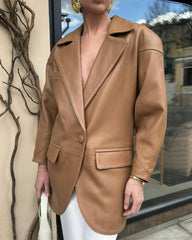 Leather jacket with pockets.  Geaca de piele cu buzunare KALINKA FURS