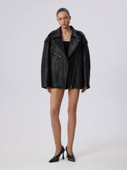 Win Win Jacket Textured Leather. Win Win Jacket din piele texturată KALINKA FURS
