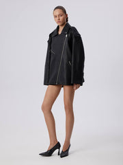 Win Win Jacket Textured Leather. Win Win Jacket din piele texturată KALINKA FURS
