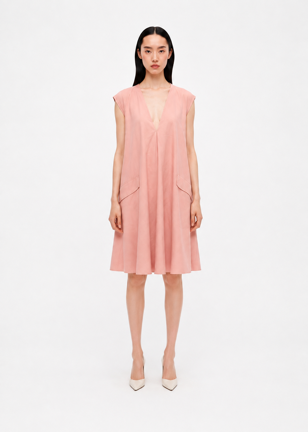 Rosa Midikleid
