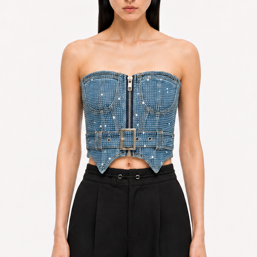 Corset din denim