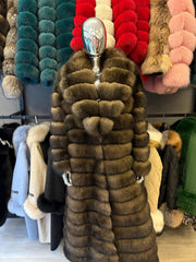Illy natural fox fur coat