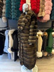 Illy natural fox fur coat