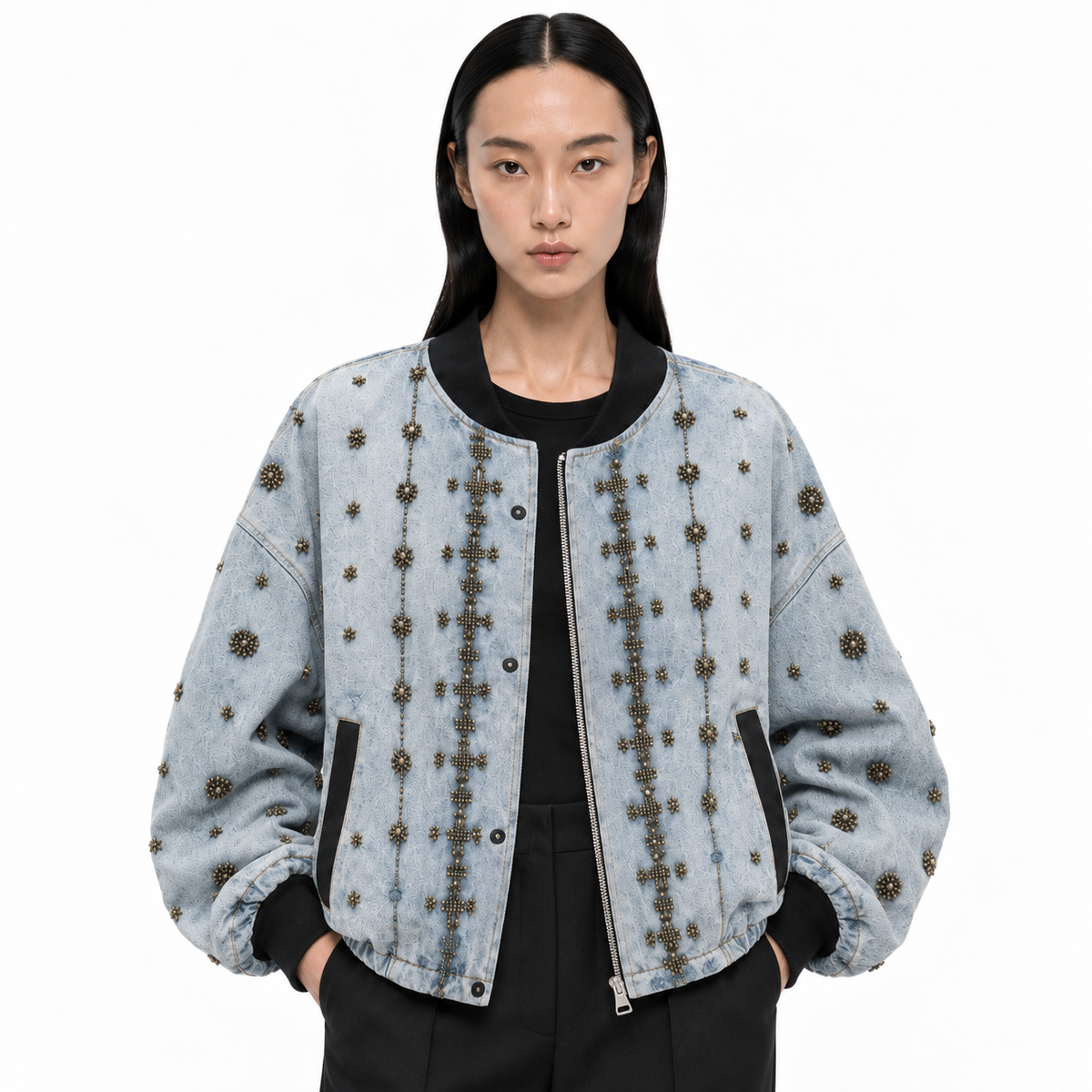 Elsa Bomberjacke aus Jeansstoff