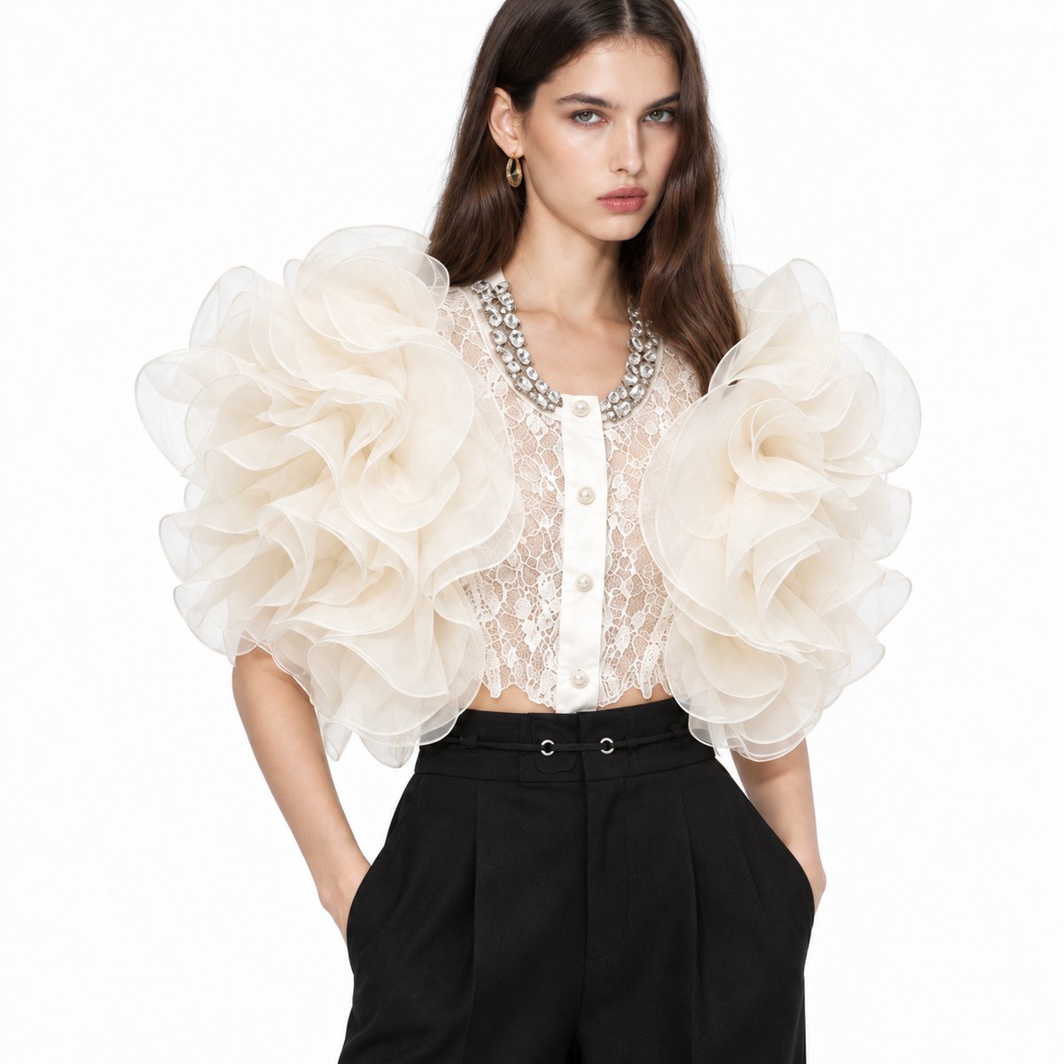 Veronika Elegante weiße Bluse