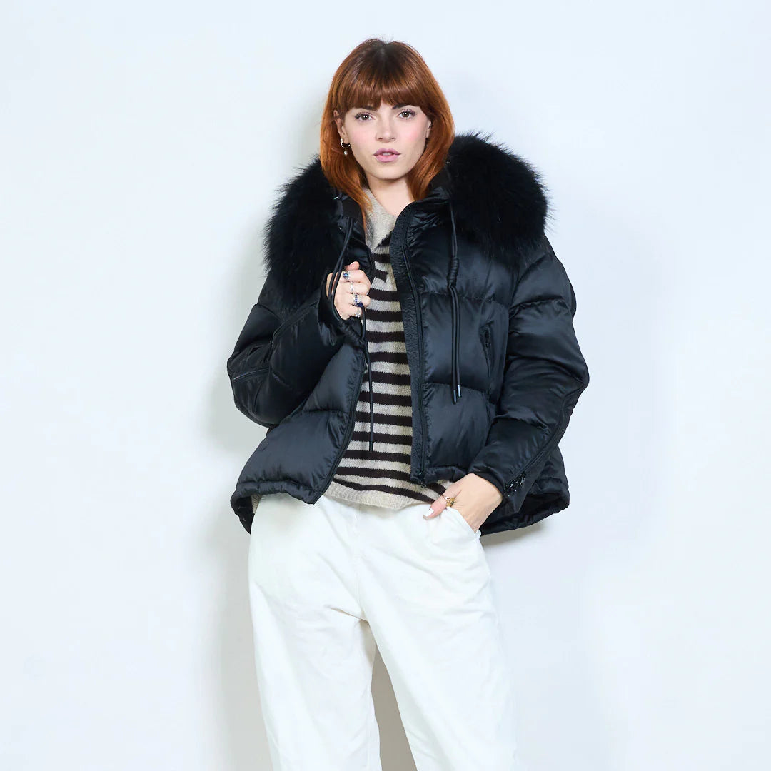 Andre Jachetă scurtă, căptușită cu puf