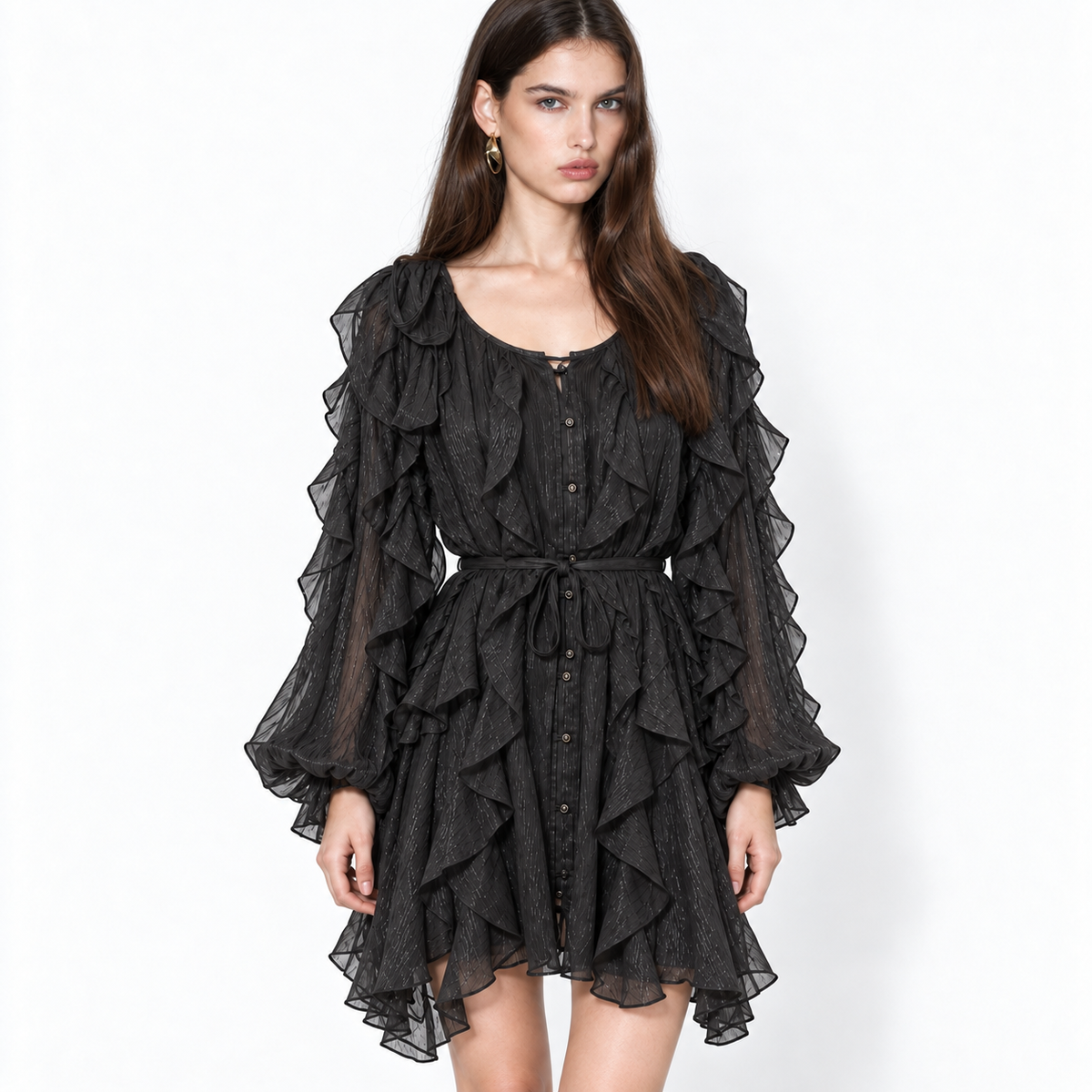 Rochie cu volane Amara