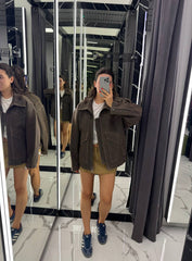 Leather Jacket. Geaca din piele naturala maro. KALINKA FURS