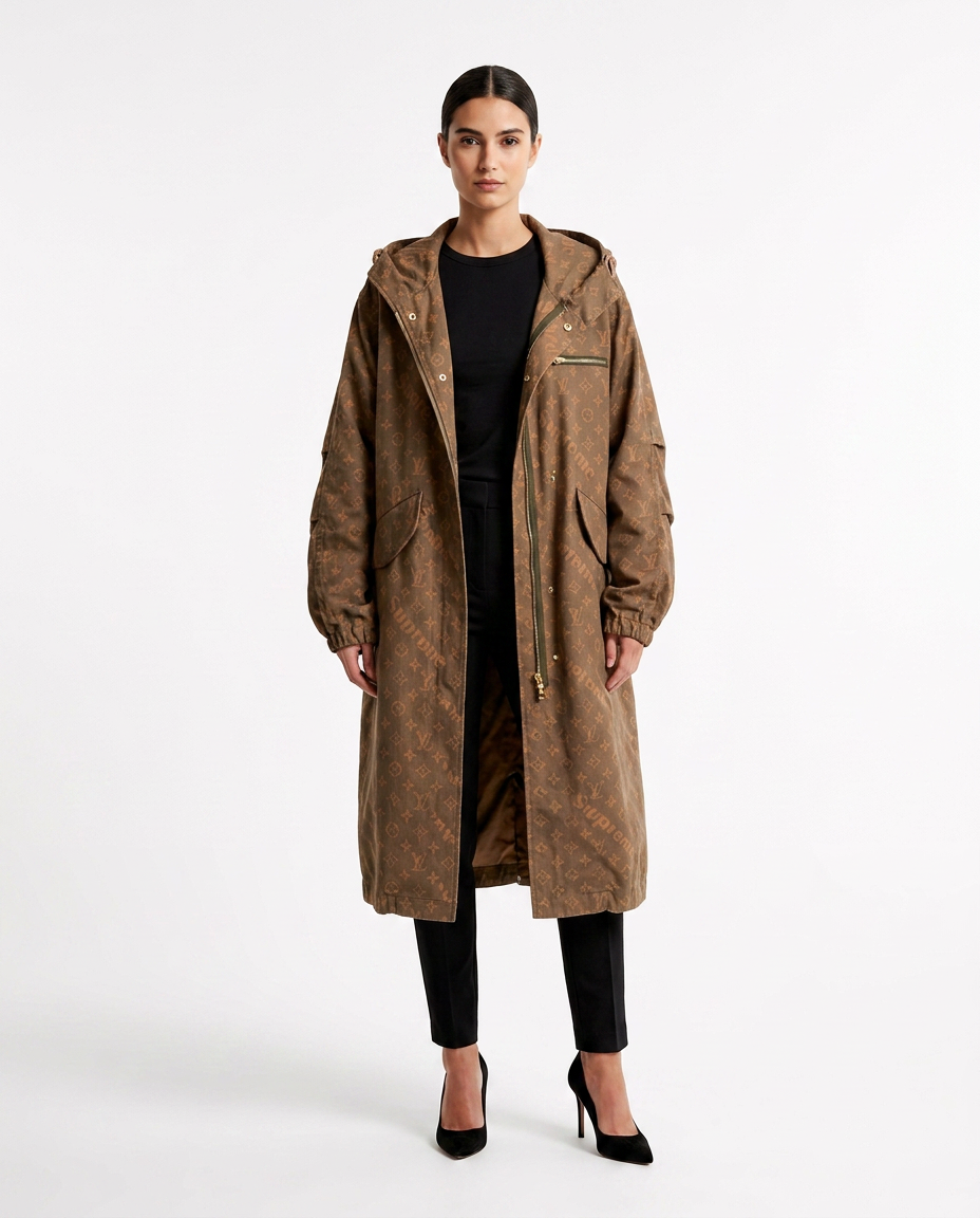 Parka stil oversized cu glugă